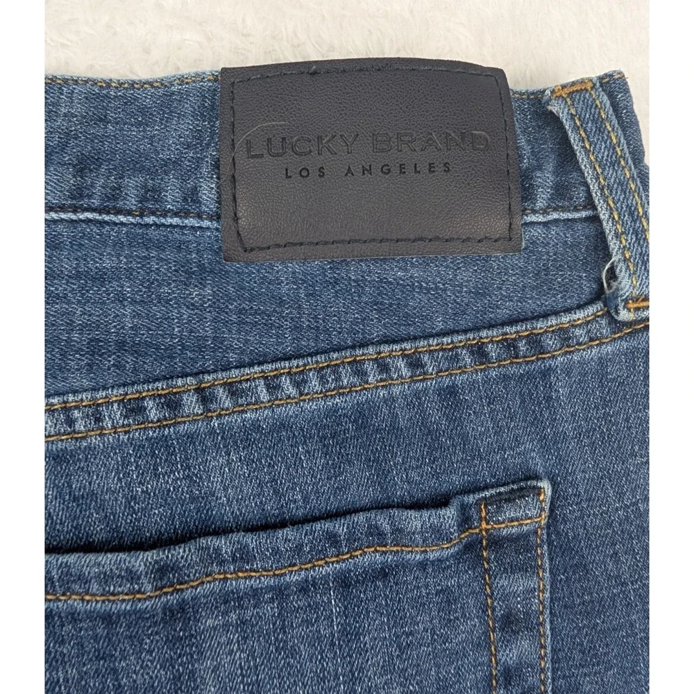 Lucky Brand 181 Relaxed Straight Jeans Men's 40x32(39x31.5) Blue Med Wash Denim